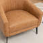 Fauteuil demi-tonneau en simili cuir Ammon-868968216