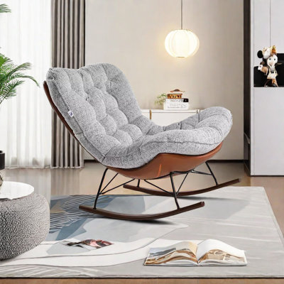Chaise berçante de luxe à bascule simple de luxe nordique