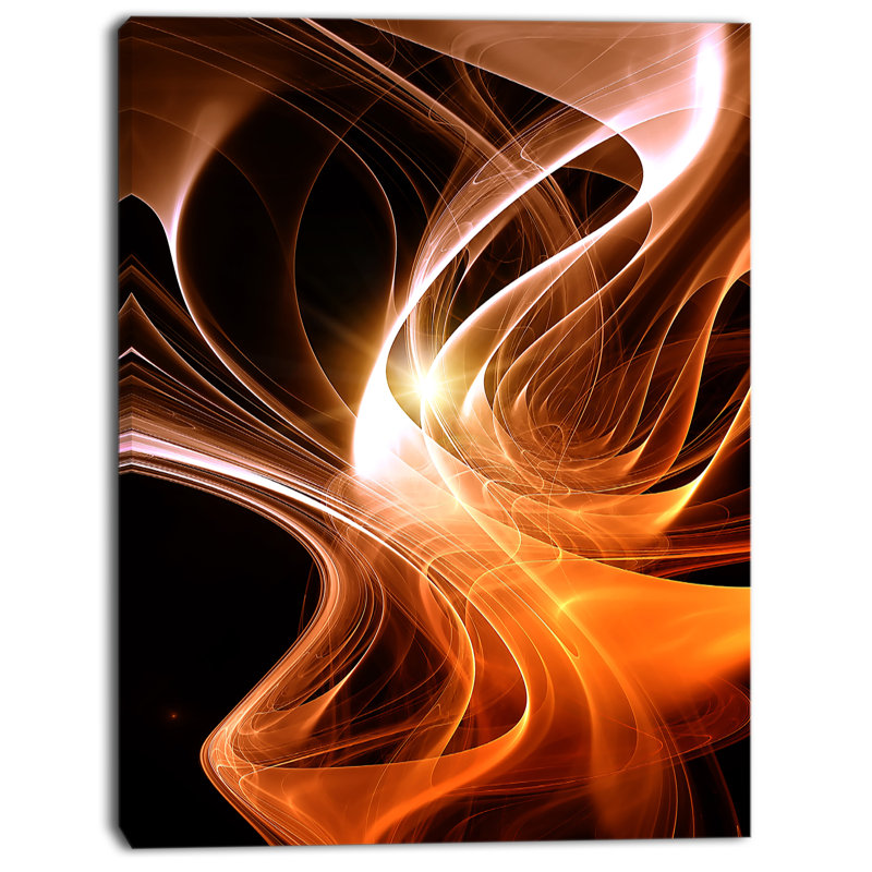 «Orange Shaped Fractal Design», impression sur toile tendue, H 20 po x l 12 po x P 1po