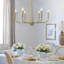 Lustre chandelier doré à 6 lumières