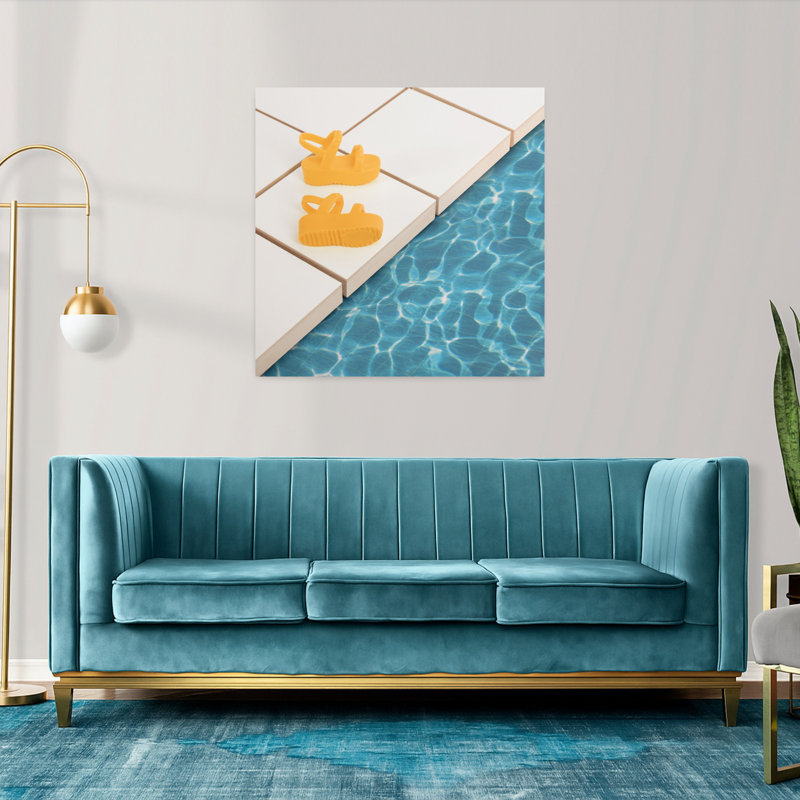 Denetria Contemporary Art Abstract Contemporary Summer Wall Art 1 Piece Wrapped Canvas Wall Art, 91.44 cm H x 91.44 cm W