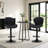  Swivel Upholstered Adjustable Height Bar Counter Stool with Metal Frame-278038284