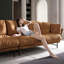 Canapé modulaire 94,49 po en polyester brun-129441889