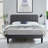 Upgraded Velvet Upholstered Platform Bed with Adjustable Headboard, Reinforced & Quiet Design, No Box Spring Needed, Sturdy Wood Slat Support, Easy Assembly-1115971815-1115971814
