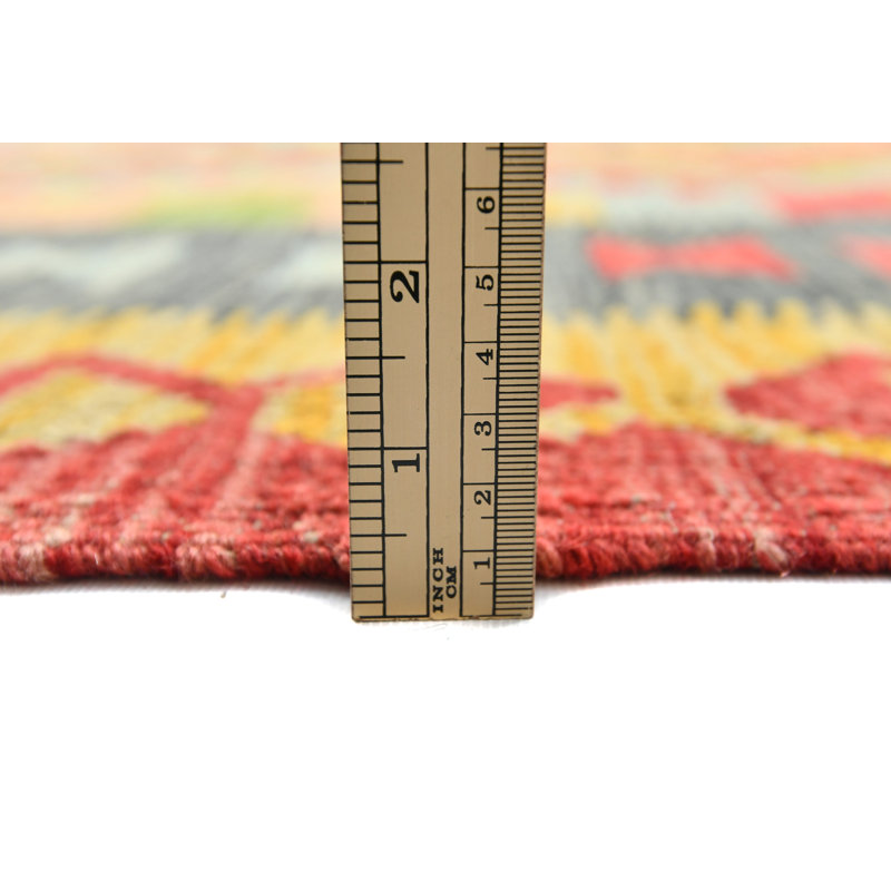 Tapis oriental multicolore fait à la main Kilim & Sumak 11 x 16 Lynnmarie