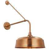 Thomas O'Brien, "Academy 20" Anchored Rex Barn Light in Soft Copper with 16" Rockhouse Shade