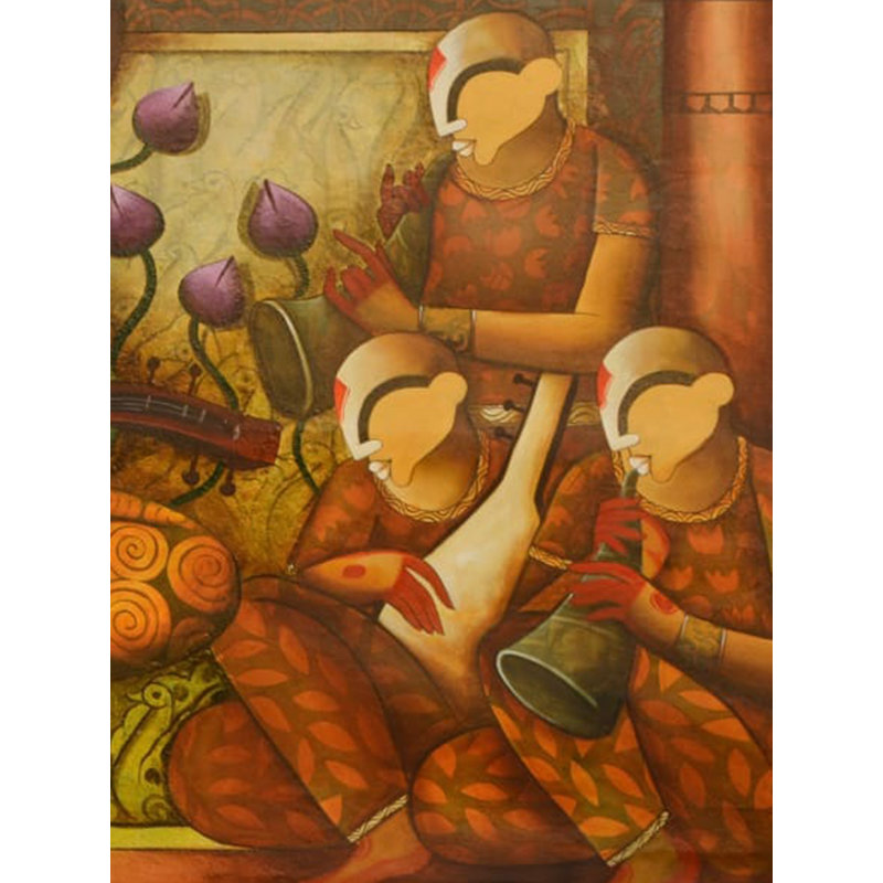 Melody Of The Divine | Acrylic On Canvas | By Anupam Pal