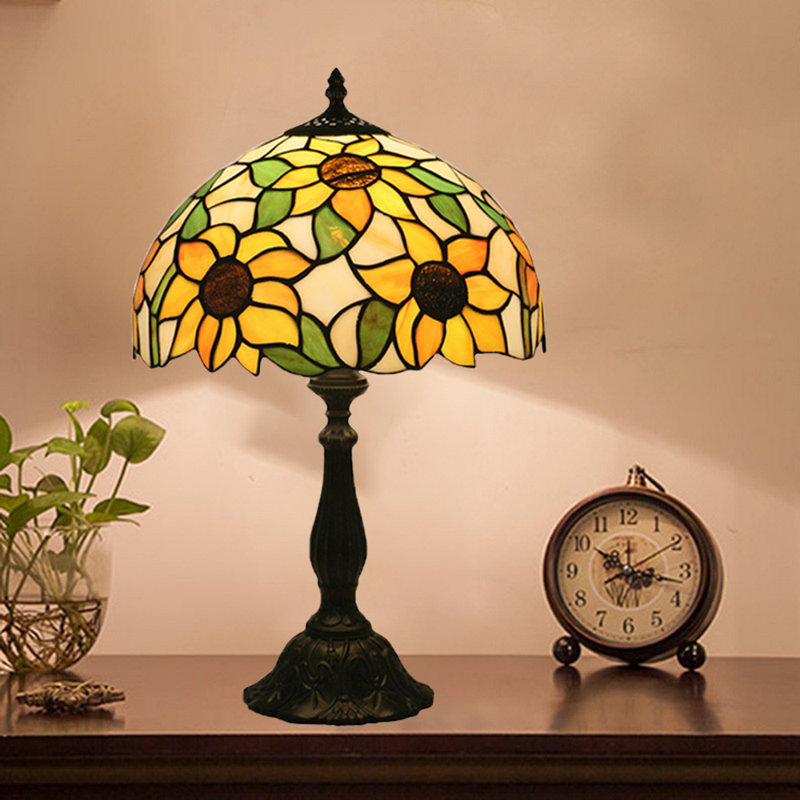 Pollark Tiffany Style Stained Glass Table Lamp