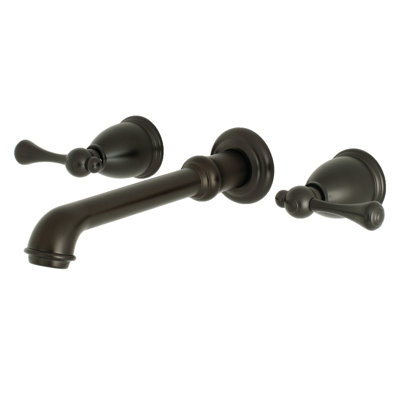 Kingston Brass English Country Two-Handle 3-Hole Wall Mount Bathroom Faucet