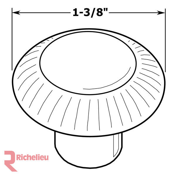 1 3/8" Diameter Mushroom Knob