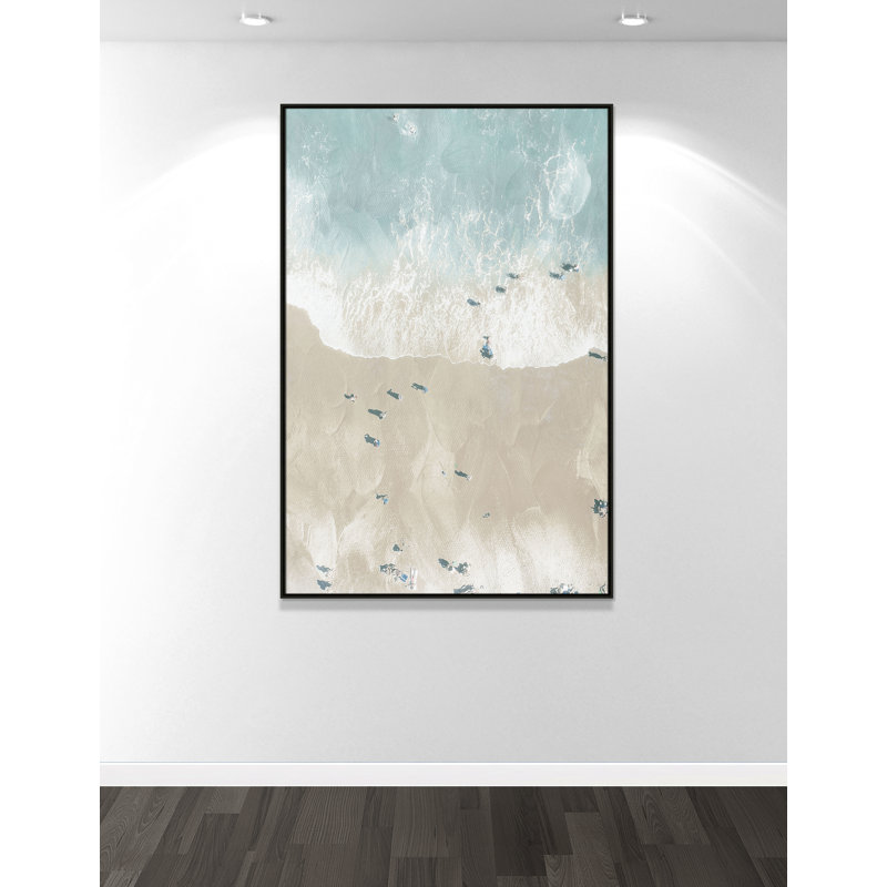 «Lay Out On The Beach I Print» par Milli Villa, L 41,5 po x H 61,5 po, Flottant espresso