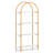 1 PCS Arched Bookshelf, 4-Tier Open Bookcase with Sturdy Metal Frame for Living Room Gold and White-254071236-254071238