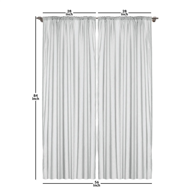 Deer Semi-Sheer Rod Pocket Curtain Panels, 28" x 84"