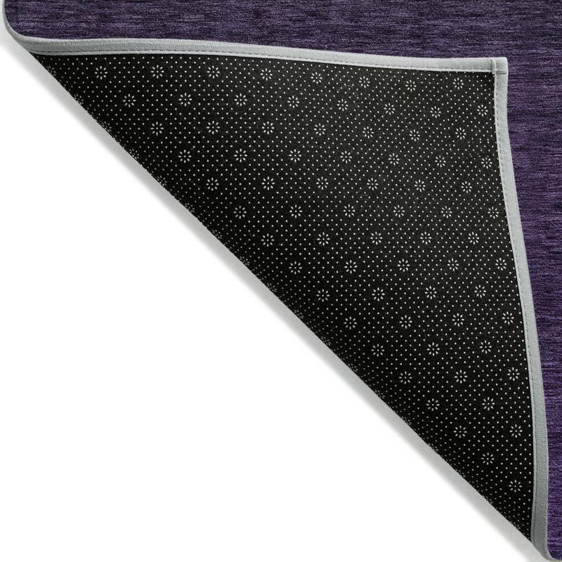 Tapis d'extérieur lavable abstrait 3 pi x 5 pi mauve et gris anthracite