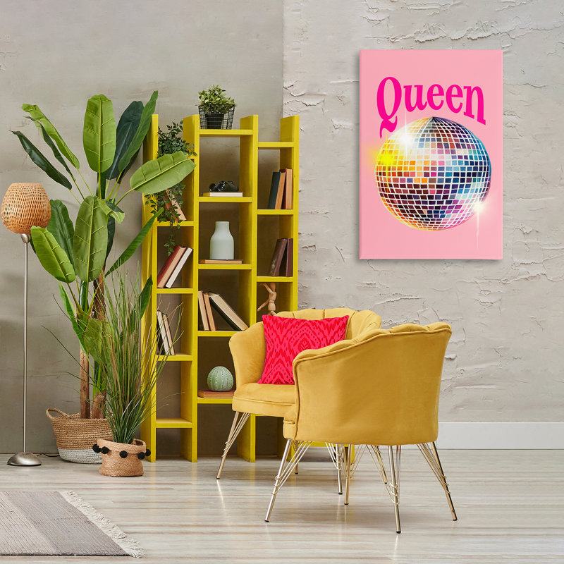 «Sparkling Disco Queen», art mural sur toile par Elizabeth Medley, H 24 po x l 36 po