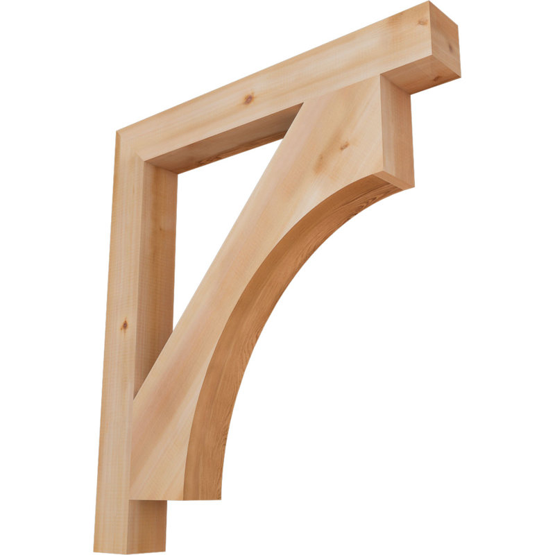 Support lisse en bloc de cèdre rouge occidental l 3 1/2 po x P 32 po x H 36 po, H 36 po x l 3,5 po x P 32 po
