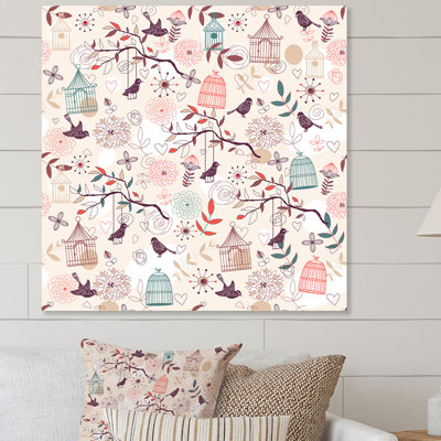 Motif d'oiseaux - peinture