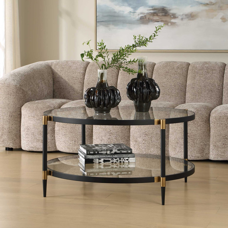 Uttermost Chadid Round Glass Coffee Table