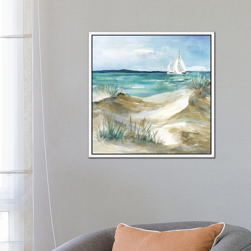 Come Sail Home by Carol Robinson - Print on Canvas, White Framed, 66.04 cm H x 66.04 cm W