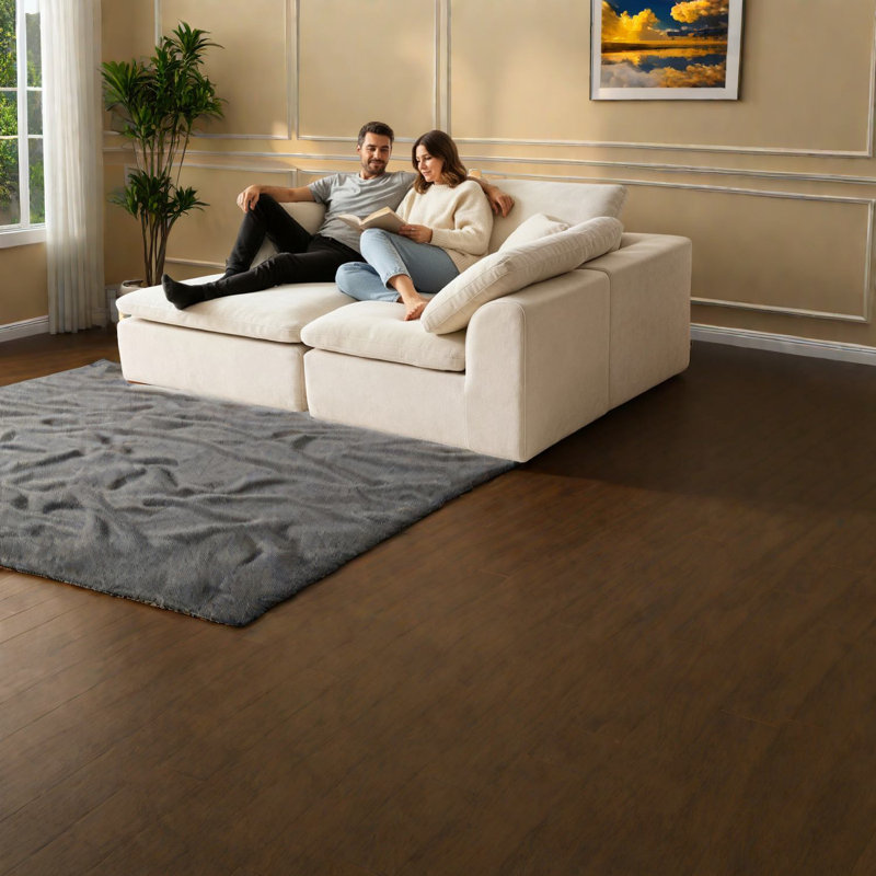 Comfortable Modern Sectionals With Chenille, Reversible For Home Use