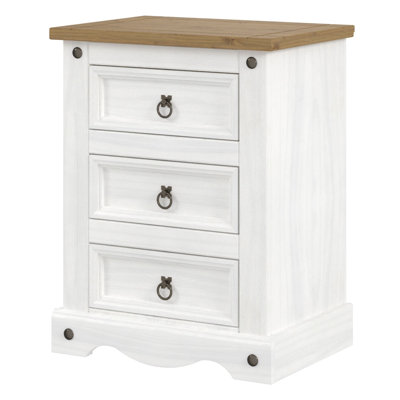 Mauldin 3 Drawer Bedside Table