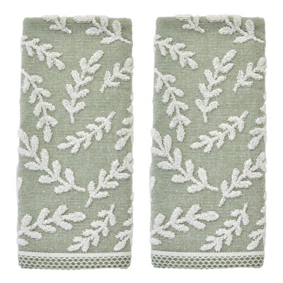 Leaf Sprig Jacquard Hand-Sage