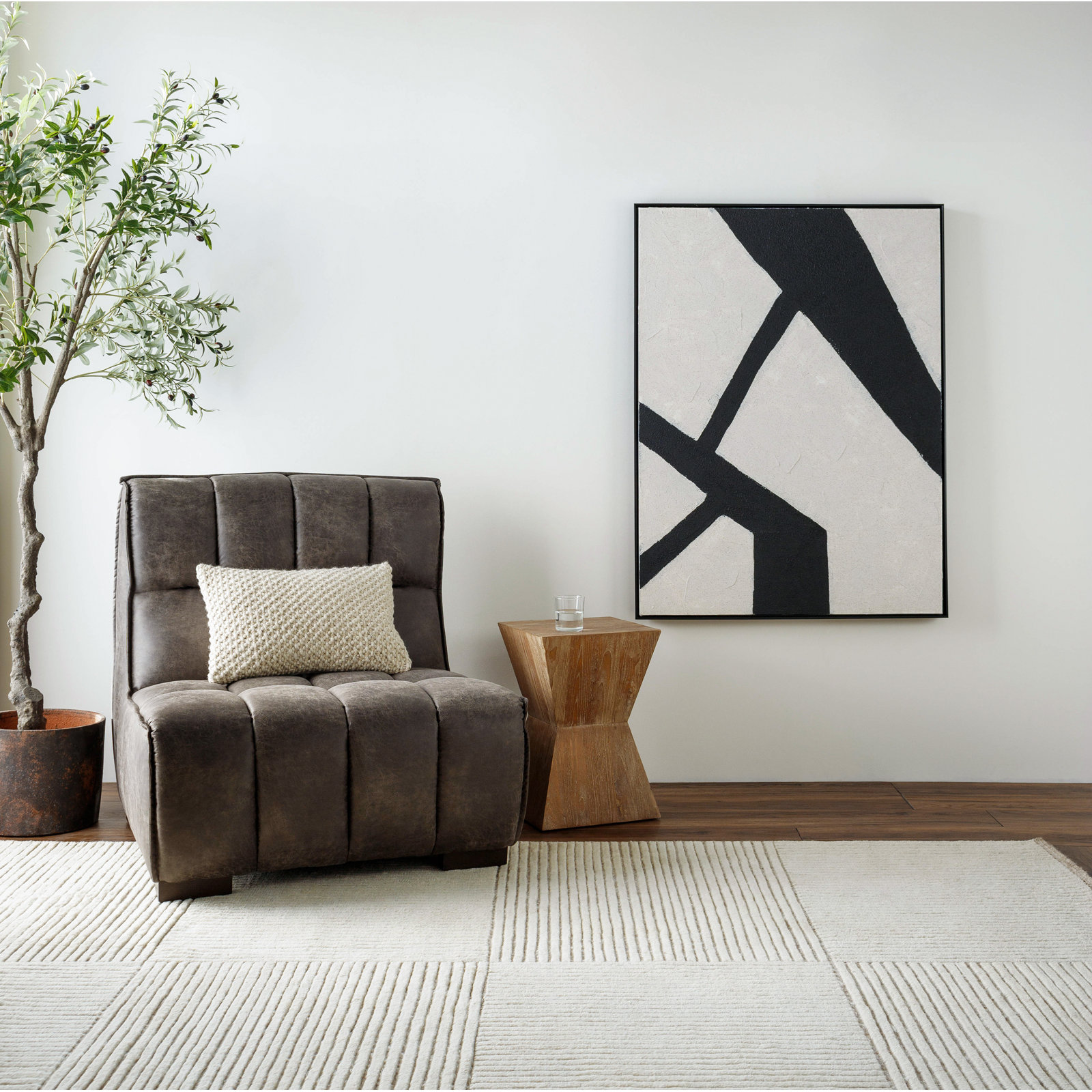 Lucero "Abstract" 2-Piece Canvas Print, Black Framed, 48" H x 36" W
