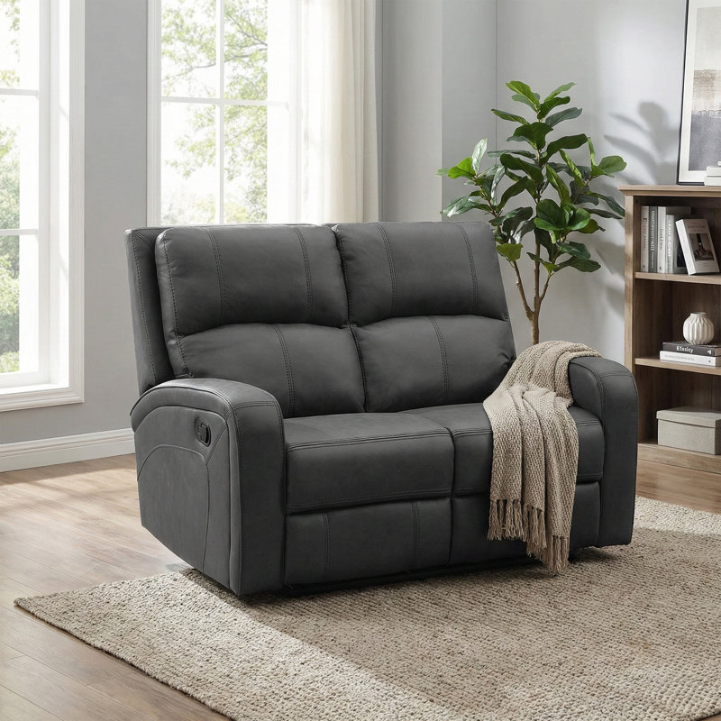 Champlin 2 Seater Reclining Sofa, Grey
