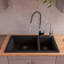 33.88'' L Double Bowl Granite Kitchen Sink-20524774