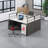 Mickaela Rectangle 2 Person Partition Desk with Cable Management