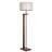 Luro Elegant Floor Lamp with FIR Tree Body, Walnut & Cream Finish, 64.2 in Height | 17.3 in Cap Diameter, 14.2 x 10.2 in Base | E27 Socket (Max 60W) | On/Off Switch on Cable | Stylish Lighting for Modern Decor