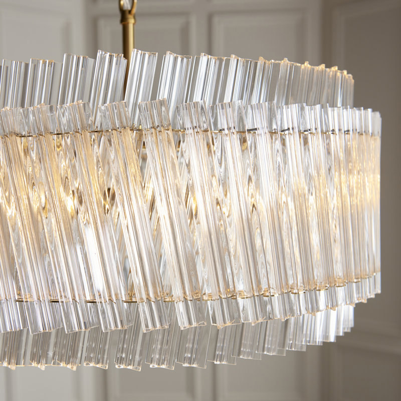 Daloma 3-Light Glass Chandelier, 32.5cm H x 48.5cm W x 48.5cm D, 5 Lights