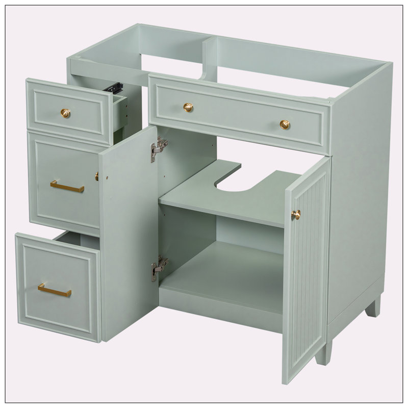 Base de meuble-lavabo simple 35,43 po seulement, Vert