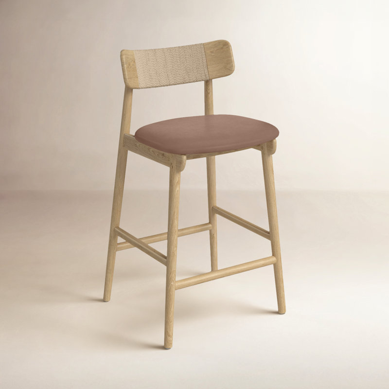 Tabouret de bar Sakina, Naturel, Tabouret de comptoir (hauteur de siège de 27,6 po