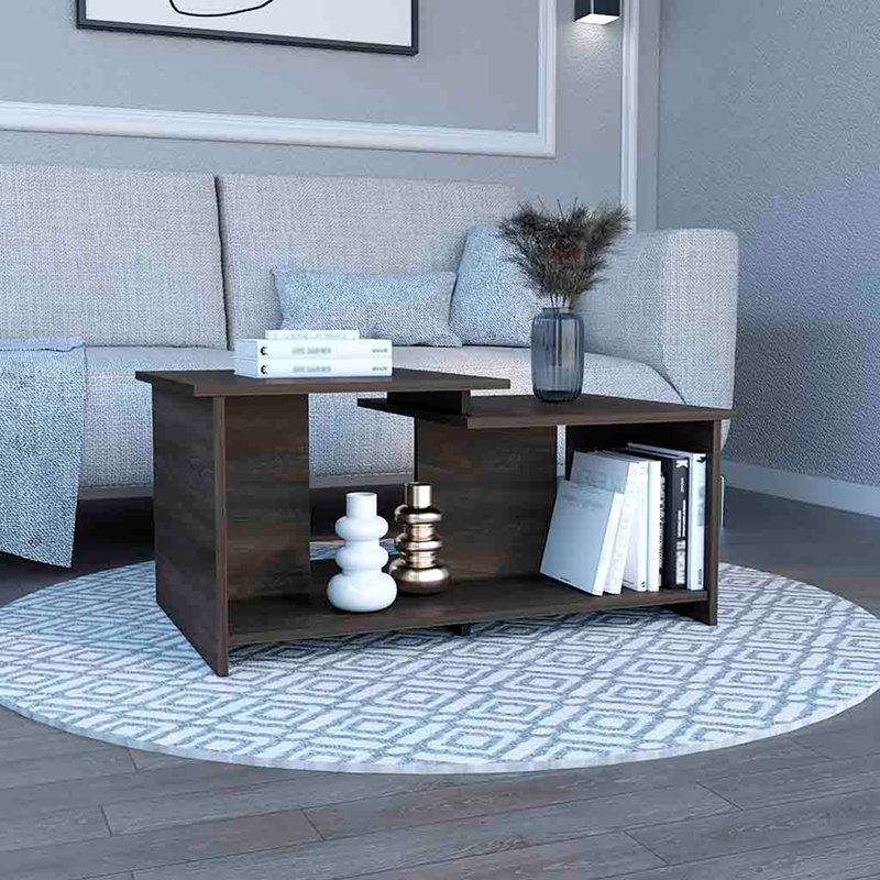 Wema 3 Coffee Table, Lower Open Shelf, Brown