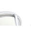 Table de bar en acier inoxydable avec plateau en verre trempé et base plaquée en chrome-133228573