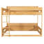 Lit superposé grand sur grand avec tablettes de rangement et ports USB-1058373241
