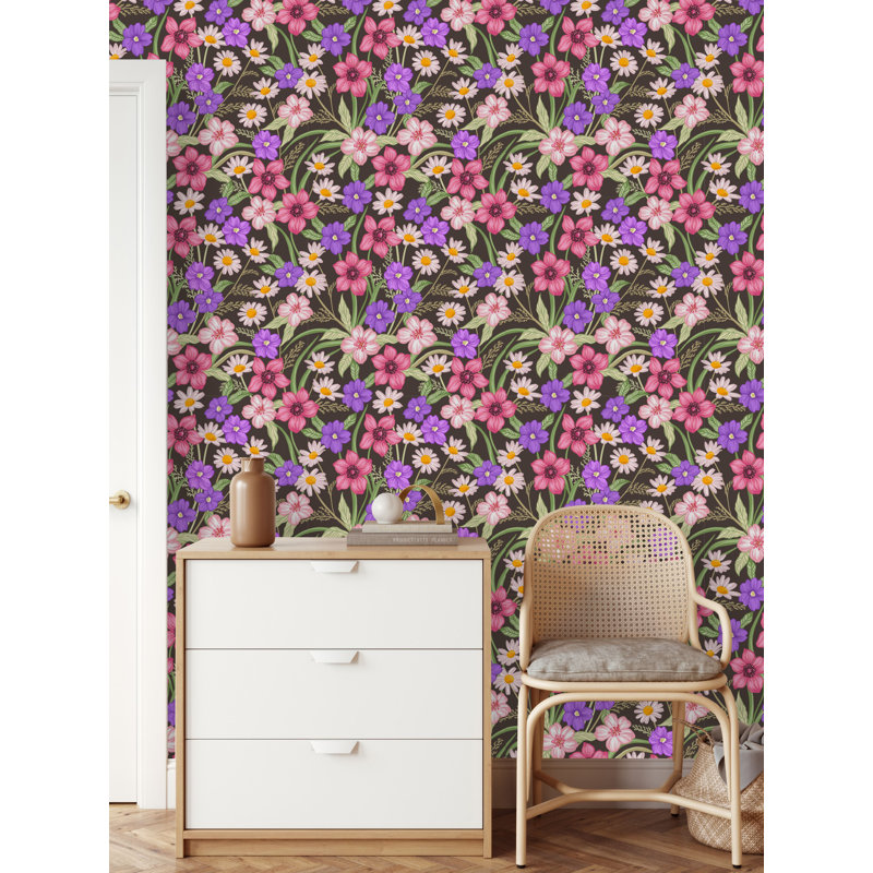 Floral Tile, 18.75" W x 25" L, Vinyl