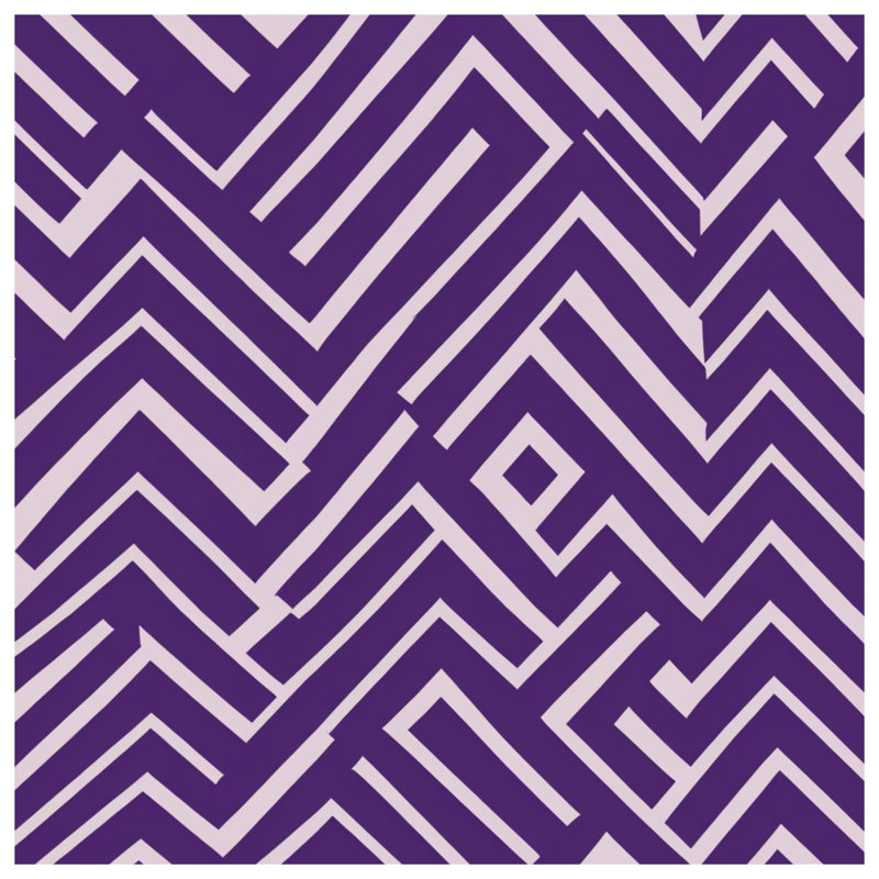 Couvertures mauves à motif en zigzag, L 60 po x H 80 po