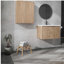 Meuble-lavabo mural avec lavabo et armoire latérale, porte à fermeture en douceur, armoire combinée-1221132723