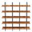 Bibliothèque double H 70,5 "x l 70,9" en bois à 5 niveaux-297140014