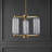 Cyndy Square Glass And Metal Chandelier