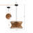 Arba 3-Light Dimmable Solid Wood Drum Chandelier-628953629