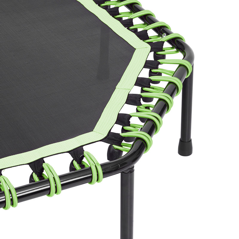 Freeport Park 130cm Octagon Backyard Trampoline with Handlebar, Black/Green