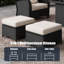 Repose-pieds d'extérieur en rotin avec coussin épais LayinSun-107879334-107879333