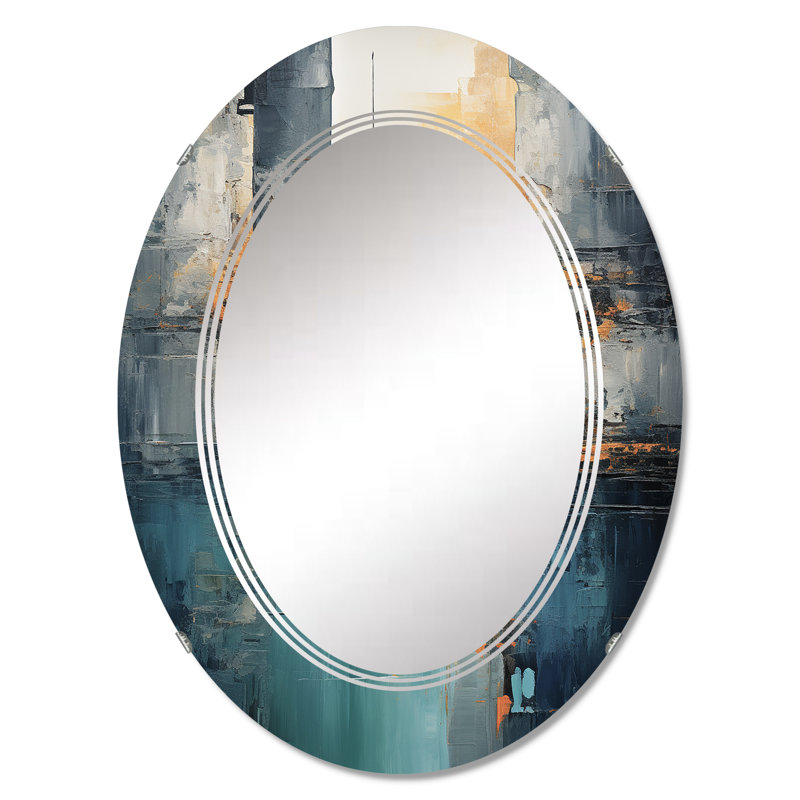 Lindezza - Miroir mural moderne ovale, 30 po x 20 po