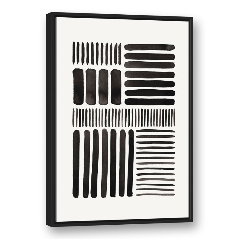 Toile flottante encadrée Modern, H 37,75 po x l 25,75 po x P 1,75 po, Cadre flottant noir