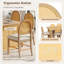 Ensemble de salle à manger 7 pièces avec table rectangulaire 59,8 "et chaises en osier-354705546