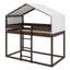 Lit superposé en bois robuste avec tente-129172408