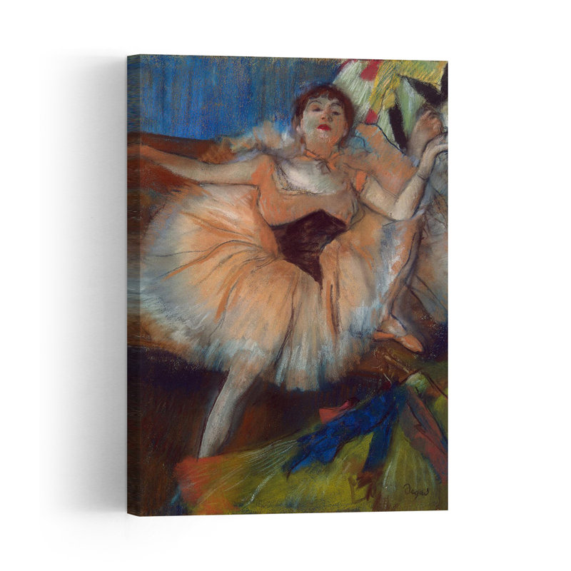 Danseuse assise, 1879-1880, estampe d'art mural abstrait contemporain impressionniste, H 48 po x l 32 po